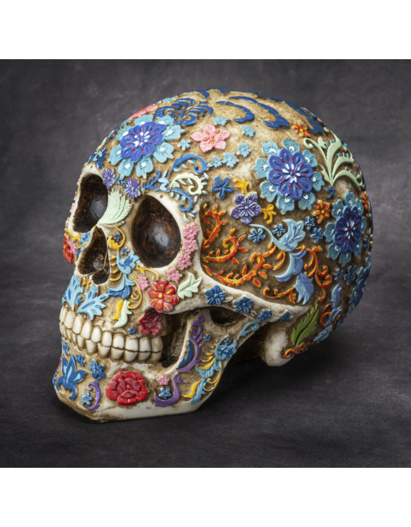 Pacific Giftware Floral Day of the Dead Skull