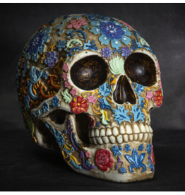 Pacific Giftware Floral Day of the Dead Skull