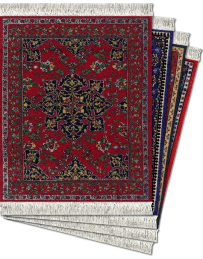 Mouse Rug Coaster Rug | Set of 4 |  Oriental Assortment