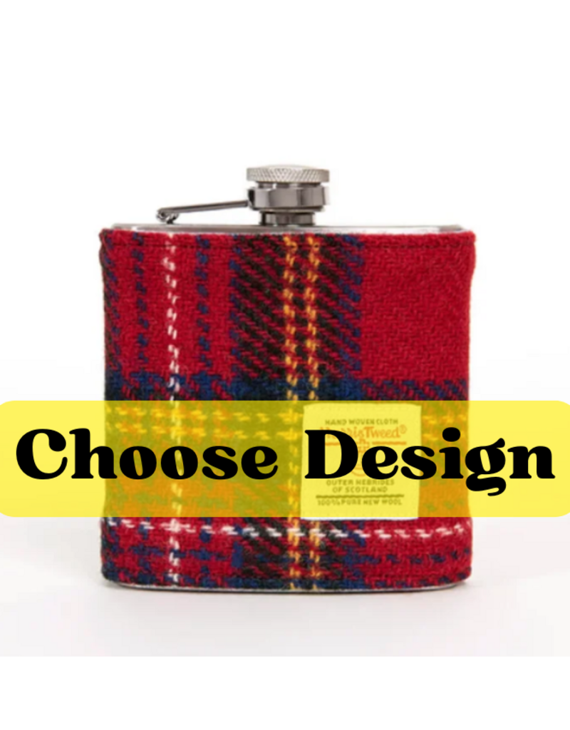 Harris Tweed Flask | 6 oz | Choose Design