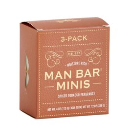 San Francisco Soap Co Man Bar Bath Soap | 3 Pack Mini | Spiced Tobacco