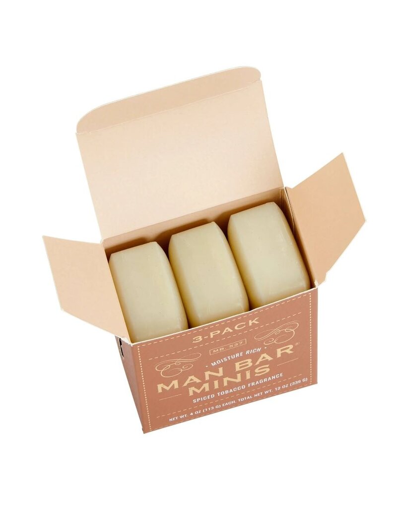 San Francisco Soap Co Man Bar Bath Soap | 3 Pack Mini | Spiced Tobacco