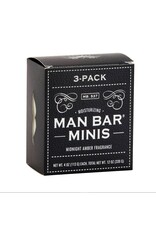San Francisco Soap Co Man Bar Bath Soap | 3 Pack Mini | Midnight Amber