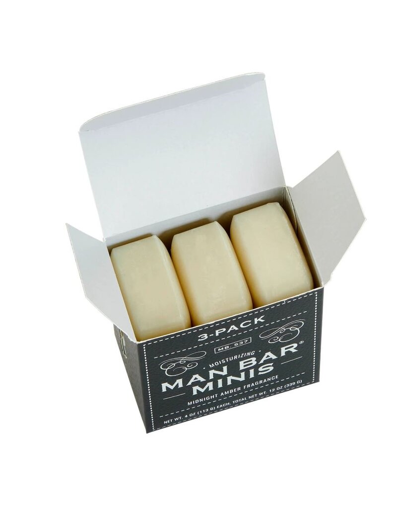 San Francisco Soap Co Man Bar Bath Soap | 3 Pack Mini | Midnight Amber