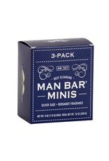San Francisco Soap Co Man Bar Bath Soap | 3 Pack Mini | Silver Sage & Bergamot