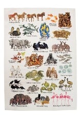 Unemployed Philosophers Guild Tea Towel | Animal Groupings
