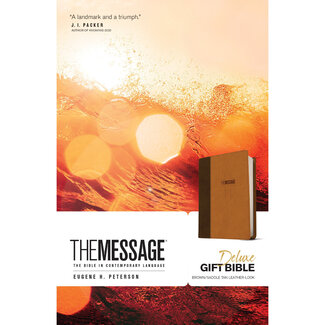 The Message Deluxe Gift Bible - Brown Leather Look