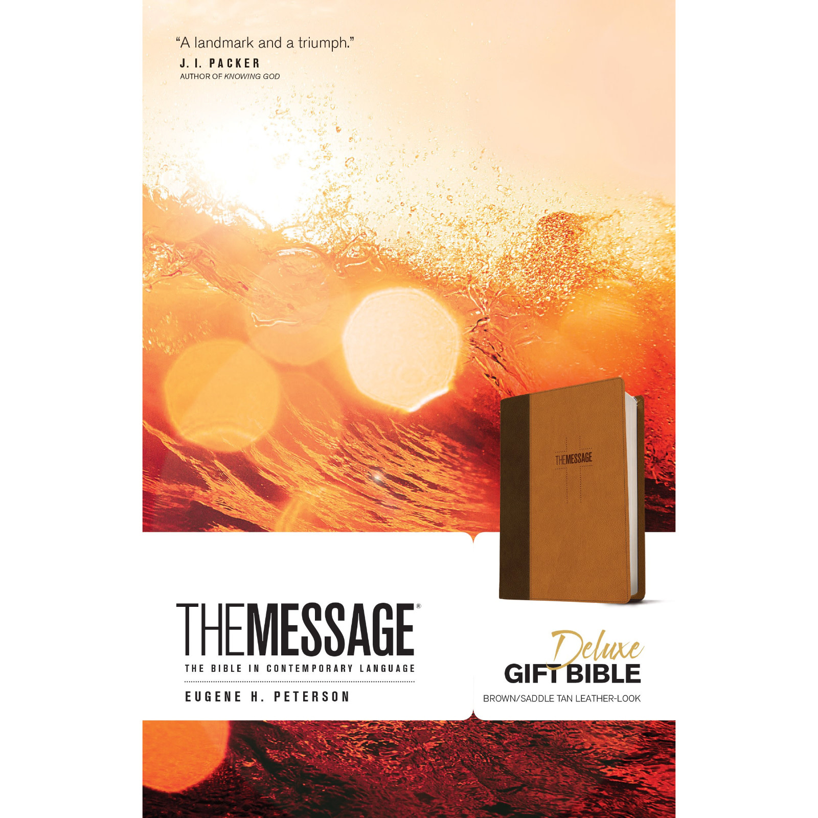The Message Deluxe Gift Bible - Brown Leather