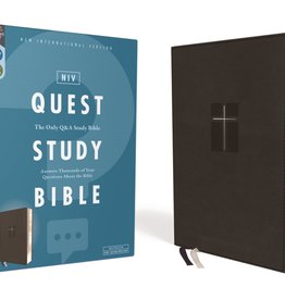 NIV, Quest Study Bible, Leathersoft, Black, Comfort Print
