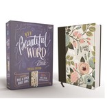 NIV, Beautiful Word Bible, Updated Edition, Peel/Stick Bible Tabs, Cloth over Board, Multi-color Floral, Red Letter, Comfort Print