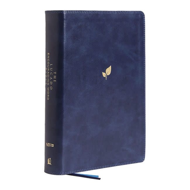 NIV The Lucado Encouraging Word Bible - Blue Leathersoft Indexed