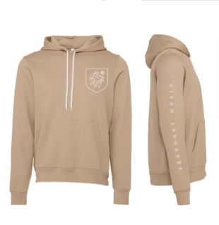 tan fleece hoodie