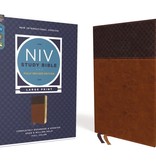 NIV Study Bible, Fully Revised Edition, Large Print, Leathersoft, Brown, Red Letter, Comfort Print
