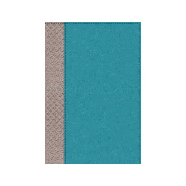 NIV Study Bible, Fully Revised Edition, Leathersoft, Teal/Gray, Red Letter, Thumb Indexed, Comfort Print