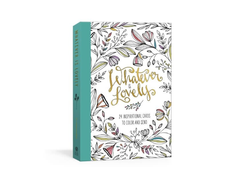 Whatever Is Lovely Postcard Book: Twenty-Four Inspirational Cards to Color and Send: Postcards -