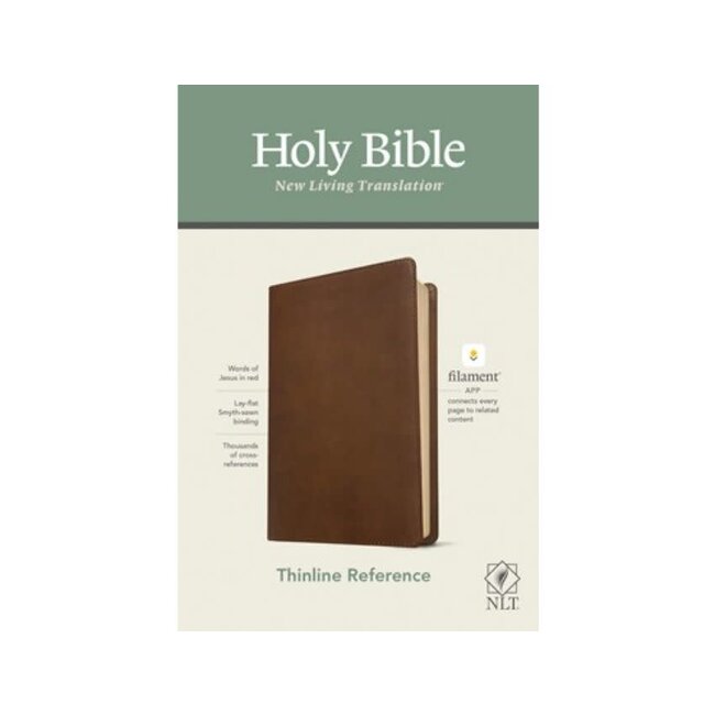 NLT Thinline Reference Bible, Filament Enable Edition - Rustic Brown