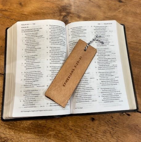 Seacoast Wooden Bookmarks - Ephesians 3:20 Scripture Reference