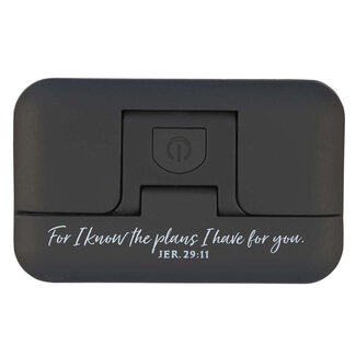 I Know the Plans Black Adjustable Clip-on Book Light - Jeremiah 29:11