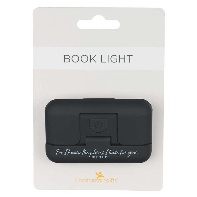 I Know the Plans Black Adjustable Clip-on Book Light - Jeremiah 29:11