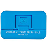With God All Things Are Possible Blue Adjustable Clip-on Book Light - Matthew 16:26