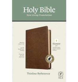 NLT Thinline Reference Bible, Filament Enable Edition - Rustic Brown - Indexed