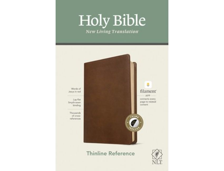 NLT Thinline Reference Bible, Filament Enable Edition - Rustic Brown - Indexed