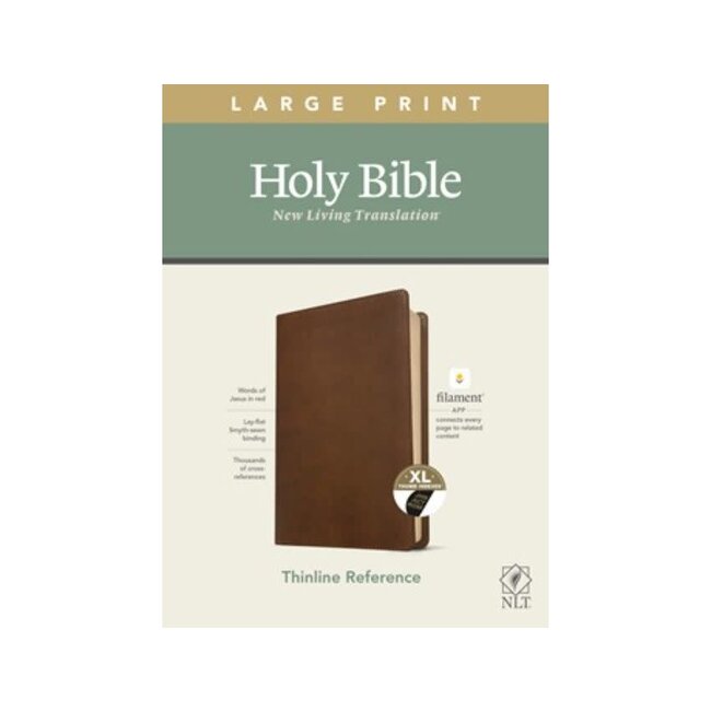 NLT LP Thinline Reference Bible, Filament Enabled Edition LL Rustic Brown - Indexed