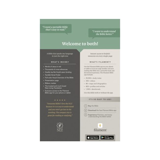 NLT Thinline Reference Bible, Filament Enable Edition - Brushed Pink - Indexed