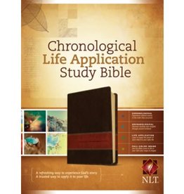NLT Chronological Life Application Bible - Leather Like TruTone Brown/Tan