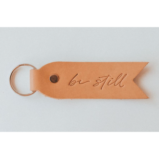 Be Still Key Fob - Camel