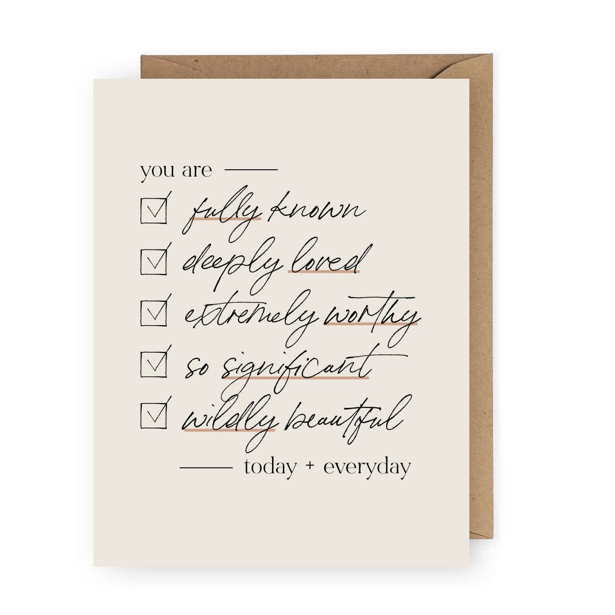 You are Fully Known Checklist Card