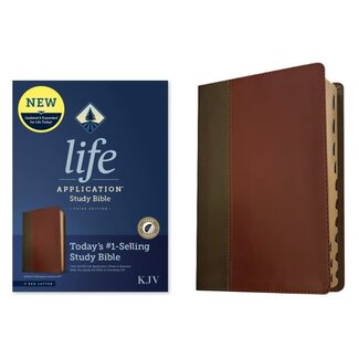 KJV Life Application Study Bible, 3rd Ed. LL Brown/Mahogany, Indexed
