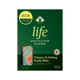NLT Life Application Study Bible, 3rd Ed. LL Teal Floral - Indexed
