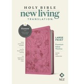 NLT Large Print Premium Value Thinline Bible, Filament-Enabled Edition (LeatherLike, Garden Pink)