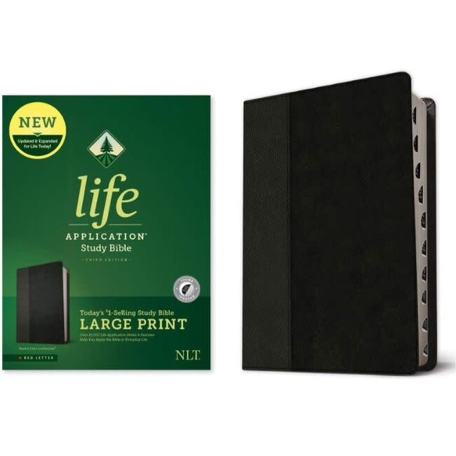 NLT Life Application Bible, 3rd Ed. Large Print LL Black/Onyx - Indexed