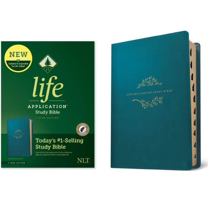 NLT Life Application Study Bible, 3rd Ed. LL Teal Blue - Indexed