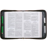 The Lord is My Strength Brown Faux Leather Classic Bible Cover - Exodus 15:2