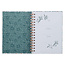 Sufficient Grace Teal Floral Large Wirebound Journal - 2 Corinthians 12:9
