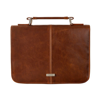 Classic "Faith" Bible Cover - Brown