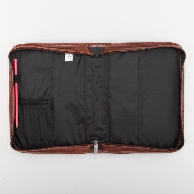 Classic "Faith" Bible Cover - Brown