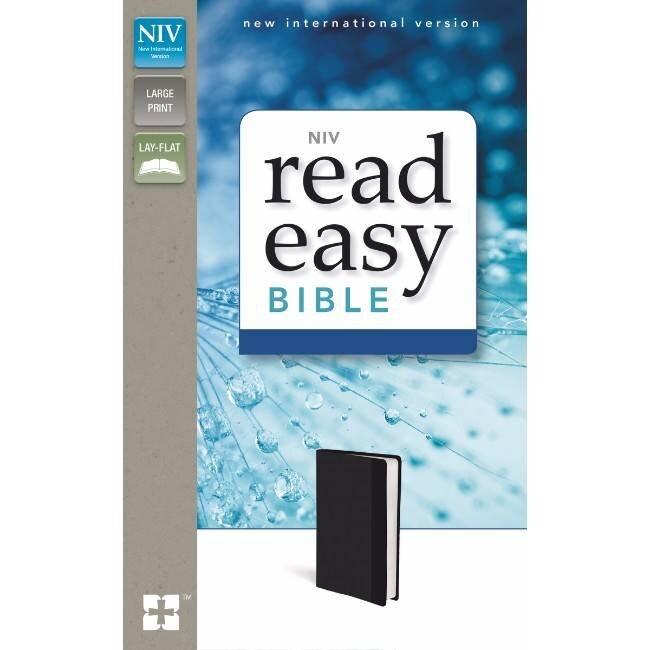 NIV Read Easy Bible - Black Leathersoft
