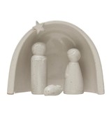 Stoneware Nativity with Glaze, Set of 4