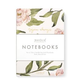 GraceLaced Lined Notebooks, Set of 3, Rejoice, Pray, Give