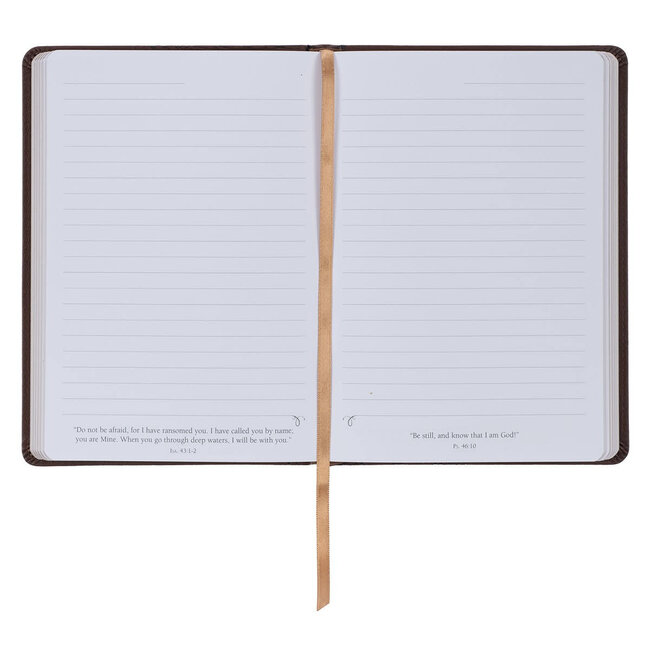 My Strength & My Defense Brown Faux Leather Classic Journal - Exodus 15:2