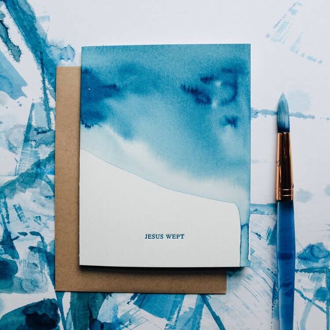 Jesus Wept Letterpress Card