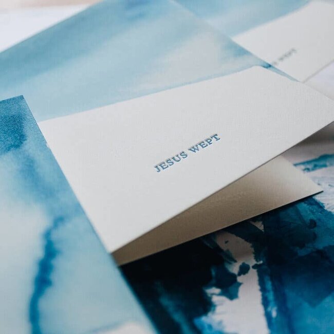 Jesus Wept Letterpress Card