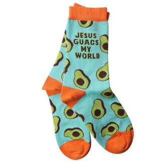 Jesus Guacs My World Socks