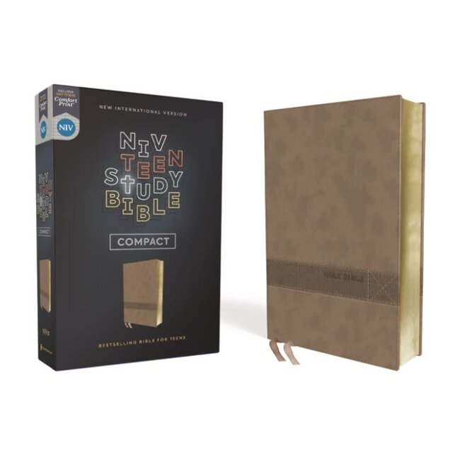 NIV, Teen Study Bible, Compact, Leathersoft, Brown, Comfort Print