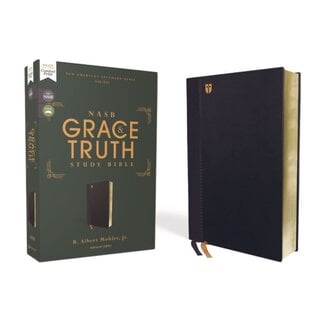 NASB, The Grace and Truth Study Bible, Leathersoft, Navy, Red Letter, 1995 Text, Comfort Print