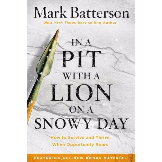 Mark Batterson In A Pit With A Lion On A Snowy Day
